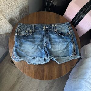 USA Miss Me Blue Denim Shorts